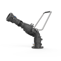 Canon à eau manuel fixe 4800-6000 LPM en alliage d'aluminium avec commande manuelle et poignée en acier inoxydable