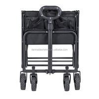 Chariot utilitaire pliable robuste de 330 lb avec roues, chariot portable pour le camping, la plage, les courses et les courses d'épicerie
