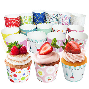 Cupcake Paper Cups <b>Baking</b> Muffin Liners Oven Safe 50 Pieces Small Size <b>Silicone</b> Coated - Product Image 1