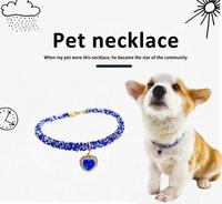 Collier pour animaux de compagnie en cristal scintillant de luxe avec breloque en forme de cœur, bijoux élégants pour chien et chat, accessoire de cou réglable et scintillant