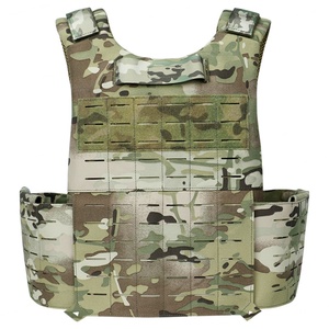 Chaleco Táctico Portaplacas de Tela Oxford, Corte Láser MOLLE, Chaleco Protector de Entrenamiento, Impermeable, Camuflaje CP - Product Image 3