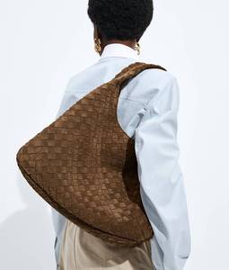 Bottega BV Travel Campana Shoulder Bag with Archival Silhouette in Supple Intrecciato Leather Featuring a Tie Closure Veneta - Product Image 2