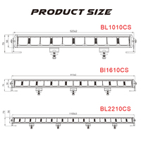 BRTLED Nouvelle barre lumineuse LED incurvée super fine 20/32/43 pouces à une seule rangée pour camions/véhicules tout-terrain, faisceau de conduite, étanche IP68