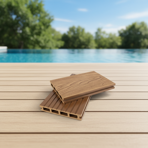 Revêtement de terrasse extérieur en WPC, imitation <span class=keywords><strong>bois</strong></span> brossé, antidérapant, à emboîtement, étanche, pour <span class=keywords><strong>piscine</strong></span>, vente en gros - Product Image 3