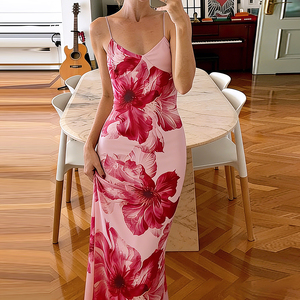 Vestido Maxi Elegante de Verano 2026 sin Mangas con Tirantes Finos, Cintura Natural y Ecológico, Largo hasta el Suelo - Product Image 5