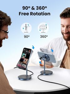 CD317 2 in 1 Magnetic <b>Wireless</b> <b>Charging</b> Station Portable 15W for 16 15 14 CD317/90668 <b>Wireless</b> Charger Ugre - Product Image 5