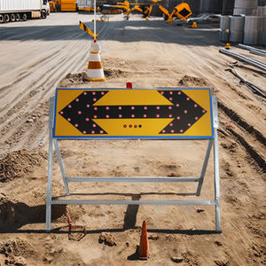 الألومنيوم للسلامة على الطرق عاكس LED محمول مقاوم للماء علامة تحذير حركة المرور مع قبول مخصص - Product Image 4