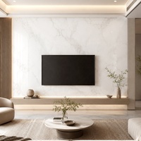 Panneau mural en PVC WYRAX de 3,5 mm d'épaisseur, 4x8 pieds, effet marbre, pour mur TV résidentiel, blanc onyx, faible entretien, plaque de rénovation