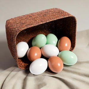 Dönen Oyuncak Ahşap Yiyecek - Yumurta ve Ördek Yumurtası Seti - Çocukların Rol Yapma Oyunları Boyama Sanatları - Şaka Oyuncakları - Product Image 4