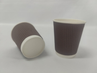 Gobelets à café en papier ondulé de haute qualité 8 oz Gobelets à café jetables Gobelets en papier à double paroi Gobelets à café à emporter pour boissons chaudes