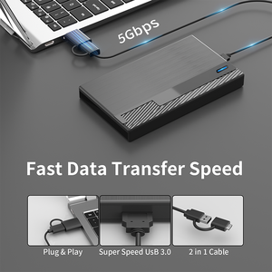 Hard Drive eksternal portabel kecepatan tinggi, untuk penggunaan dengan kapasitas 1TB - Product Image 5