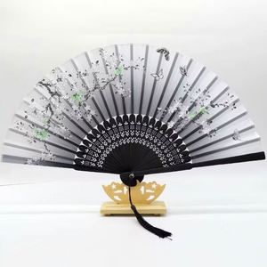 พัดกระดาษพับได้ สวยงามแบบจีนโบราณ พัดไม้ไผ่แบบพับได้ DIY พัดกระดาษเปล่า - Product Image 3