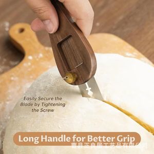 Wooden <b>Bread</b> Scoring <b>Knife</b> With Replaceable Blades For Baking Artisan <b>Bread</b> Dough Pattern Cutting Tool - Product Image 3