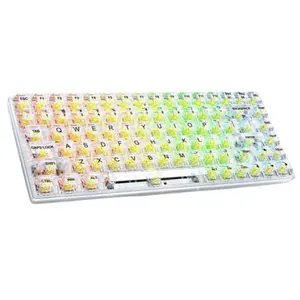 Pemasok Dropshipping RGB 85 tombol transparan berkabel Keyboard Game pabrik untuk Notebook Desktop umum