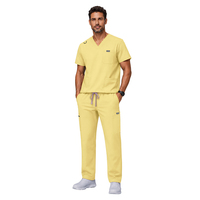 Ensemble de Blouses Médicales Personnalisées en Tissu Sergé de Haute Qualité, Col en V, Coupe Droite, Unisexe, pour l'Été – Accessoires d'Hôpital et de Soins Infirmiers en Gros