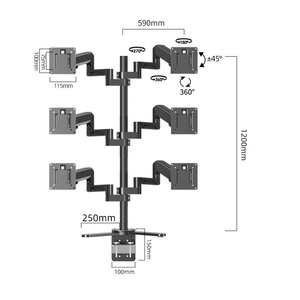 Tự làm nhiều màn hình Bàn nâng 17 "-32" Vesa 100*100mm Màn hình Màn hình gắn khung đứng - Product Image 1