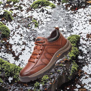 Rubber Outsole Anti slip Lace up Mens Pu <b>Leather</b> Walking Style <b>Sneakers</b> Waterproof Walking Shoes for Men - Product Image 3
