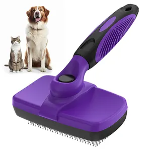 Hot Sale High Quality Pet Grooming Brush Self Cleaning Automatic Dog Cat Shaving Brush Removing Dog Hair Pet Comb