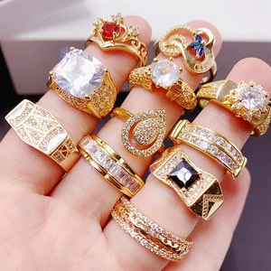<b>Cheap</b> Wholesale Titanium Steel Gold Plated Fashion <b>Ring</b> New Design Ladies Finger <b>Ring</b> Latest Designer Gold <b>Rings</b> - Product Image 5