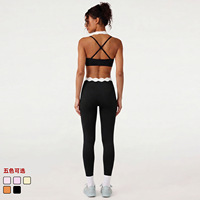 Ensemble de yoga personnalisé, anti-transpiration, 2 pièces, vêtements de sport pour femmes, vêtements de sport, haute élasticité, ensembles assortis pour le pilates et la remise en forme