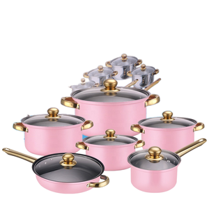 ชุดหม้อทำอาหาร ชุดเครื่องครัว หม้อและกระทะเคลือบกันติด ชุดเครื่องครัวพร้อมกล่องของขวัญ สแตนเลส ชุดหม้อทำอาหาร 12 ชิ้น - Product Image 6