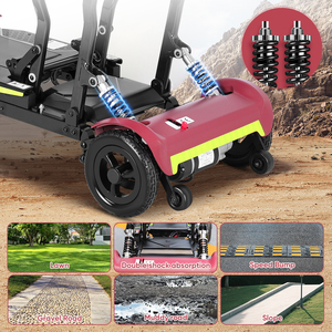 Elektro Mobilitats Con Lăn Behinderten T300C 4 Rad Có Thể Gập Lại Di Động Xe Tay Ga Carbon 13Kg leicht MIT Abe Deutschland - Product Image 5