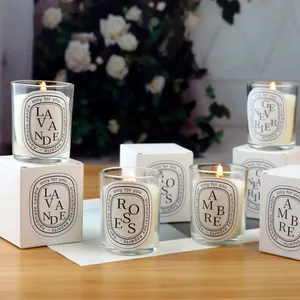 Luxe Etherische Olie Aromatherapie Soja Wax Geparfumeerde Geurige Kaarsen Met Geschenkdoos