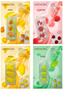 Grenobil Makeup Sponge Set 3 Pcs H356 Washable Beauty Tool - Product Image 3