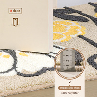 Tapis de porte intérieurs personnalisés lavables en machine, antidérapants, absorbants l'eau, avec dos en caoutchouc