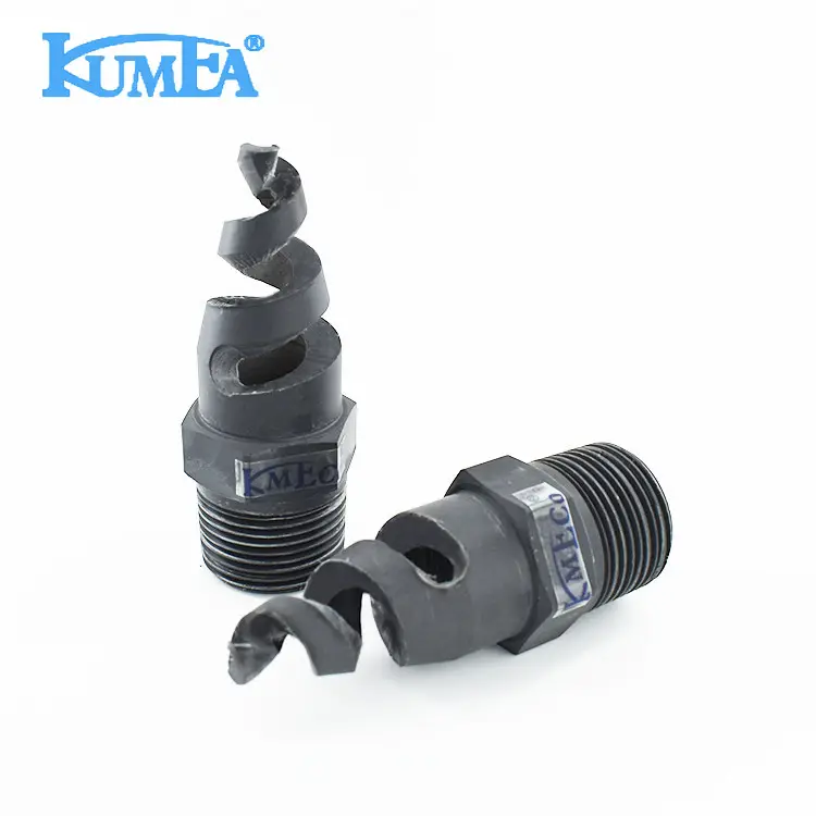 KUMEA MSP 1/2 "PP 풀 콘 나선형 노즐 나선 스프레이 노즐 타워 스프레이 냉각