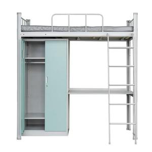 Modern Adults College Steel Bunk <b>Bed</b> Student <b>Loft</b> With <b>Cheap</b> Desk Locker Dorm <b>Bed</b> for Bedroom Hotel School Hospital - Product Image 1
