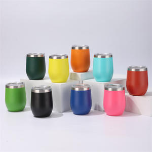 Bon marché, <span class=keywords><strong>gobelet</strong></span> en acier inoxydable à double paroi isolé sous vide, tasse en forme de coquille d'œuf avec couvercle pour fête et activités en plein air - Product Image 5