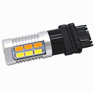 3157 3057 3357 4157 Switchback Led Ampoule 22 Smd avec Projecteur pour Led Clignotants/Feux de Circulation Diurnes blanc/Ambre - Product Image 1