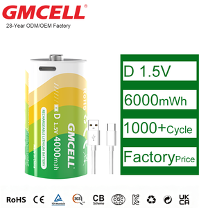 Wholesale <b>D</b> Rechargeable <b>Battery</b> 1.5V <b>D</b> <b>Size</b> <b>Batteries</b> USB Rechargeable for Gas Stove - Product Image 1