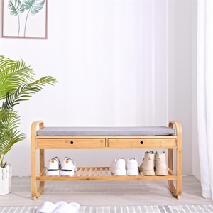 <span class=keywords><strong>Panca</strong></span> porta scarpe in bambù Extra Large <span class=keywords><strong>con</strong></span> cuscino morbido <span class=keywords><strong>panca</strong></span> porta scarpe in bambù multifunzionale in bambù - Product Image 5