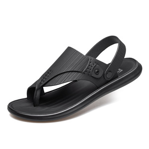 Sandalias de Verano para Hombre, Punta Abierta, Suela de PU, Entresuela de Goma, Estilo Casual, Sin Cordones, Color Sólido, Forro Textil - Product Image 5