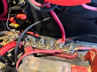 Plaque de cuivre bornier robuste 12V barre omnibus électrique 6 voies 300A couvercle de bloc de Distribution d'énergie 3/8 barre omnibus pour