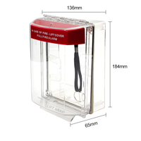 Couvercle étanche à l'eau pour Point d'appel Pull Station Lift Cover Break Glass Call Points Case Accessoire en plastique Alarme incendie