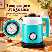 Ketel Listrik 2.5L Lapis Ganda Anti Panas Alas Dapat Dilepas Termometer Analog Daya Tinggi 1500W