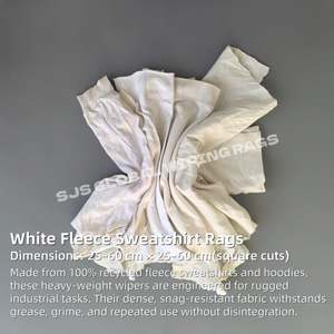 Trapos de Limpieza de Algodón Blanco Reciclado para Uso Industrial, Trapos de Algodón Blanco para Limpieza - Product Image 2