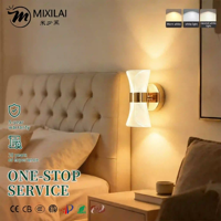 Applique Murale LED Dimmable de Luxe 4W en Métal Doré et Acrylique, Garantie 5 Ans, Haute Qualité, pour Restaurant et Maison, Vente Transfrontalière