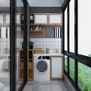 Mueble de Lavadero Impermeable de Diseño Moderno de Alta Gama YALIG para Lavadora - Product Image 6