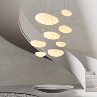 Style nordique personnalité créativité lustre intérieur décoration crème nuage chambre escaliers à la mode plafond pendentif lumières