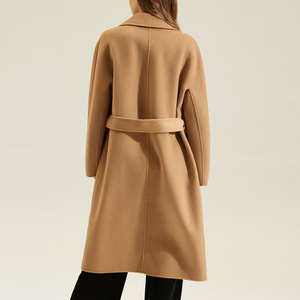 Manteau long croisé en cachemire double face Puyan, collection Automne/Hiver 2025 de Huang Yuxiang, style classique CEID, en pur cachemire polaire - Product Image 3