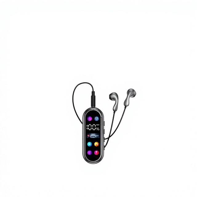 Sports Neckband Earphones Touch Color Screen Lightweight IPX-4 Waterproof Wireless Earbuds 5-10 Hours Battery Life