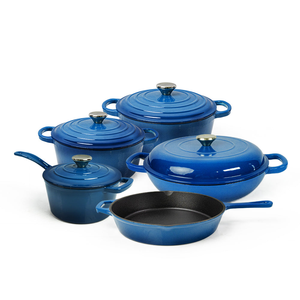 <span class=keywords><strong>Set</strong></span> di Pentole in Ghisa Smaltata Antiaderente da 7 Pezzi, Casseruola e Padelle per Cucinare - Product Image 4