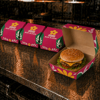 Emballage pour la livraison de restauration rapide, boîtes à hamburgers, boîtes à sandwichs, personnalisation du logo, emballage