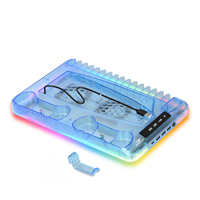 Station de charge pour ventilateur de refroidissement RGB avec support de stockage pour casque de communication filaire Accessoires de jeu pour console PS5