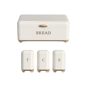 Boîte à pain Crown, pot de rangement rouge, rectangulaire, hermétique, anti-poussière, pour la cuisine - Product Image 2