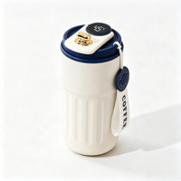 Bouteille d'eau isotherme de 450 ml avec affichage intelligent de la température, gobelet à café en acier 304 qui garde au froid, tasse portable avec sangle de poignet